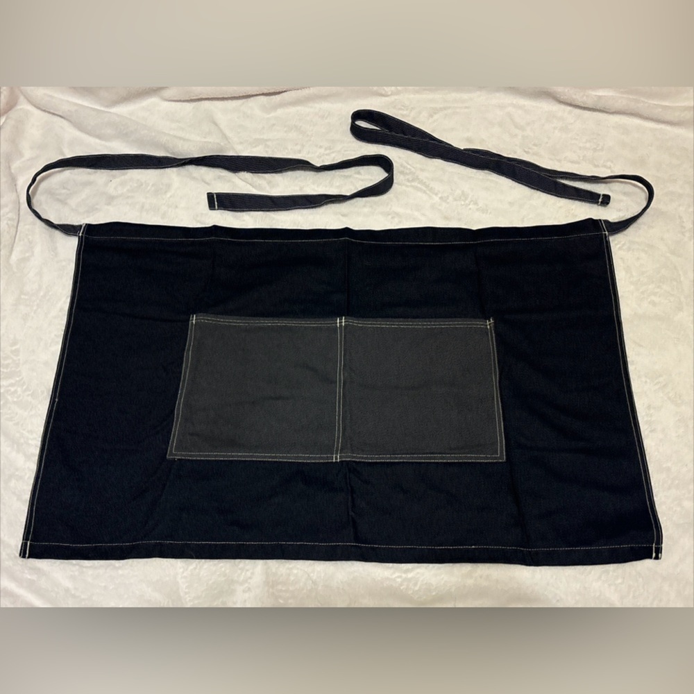 Wearguard Unisex Blue Denim 2 Pocket Tie Back Waist Apron Server